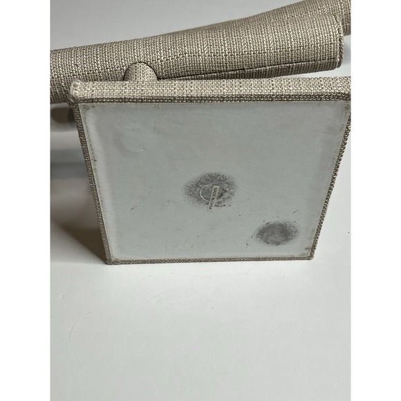 Triple Graduating T-Bar Jewelry Necklace Display Stand Beige Linen & Burlap - Picture 5 of 6